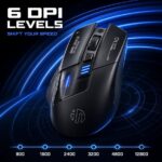 INPHIC A9 V2 Explorer Wireless Gaming Mouse, 12800 DPI Silent Mouse Tri-Mode 2.4G/Type-C Wired/Bluetooth Rechargeable Computer Mouse RGB Light, Visible Battery Indicator, for Laptop/PC/Computer product image - Amazon product research product reviews, review, reviewed, best, top 10, value for money, buying guide